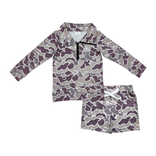 BLS0009组合 camo shorts long sleeve boy  outfit 202509 RTS