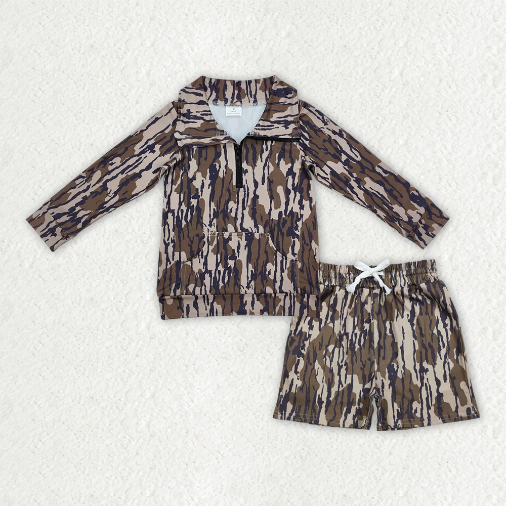 BLS0025组合 camo shorts long sleeve boy  outfit 202512 RTS