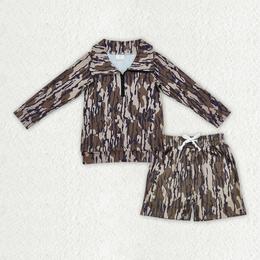 BLS0025组合 camo shorts long sleeve boy  outfit 202512 RTS