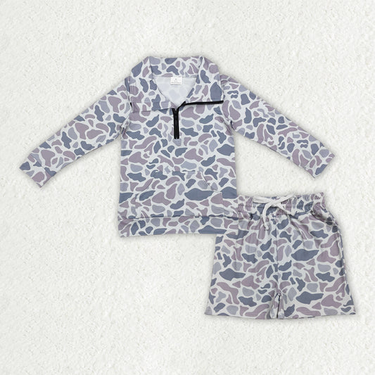 BLS0026组合 camo shorts long sleeve boy  outfit 202512 RTS