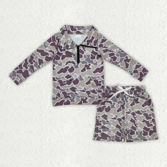 BLS0027组合 camo shorts long sleeve boy  outfit 202512 RTS