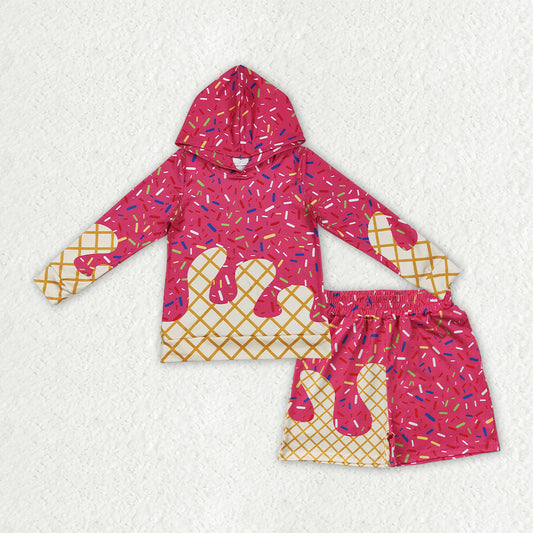 BLS0040组合，BT1271+SS0636 hot pink splatter ice cream drip boy  outfit 202607  RTS