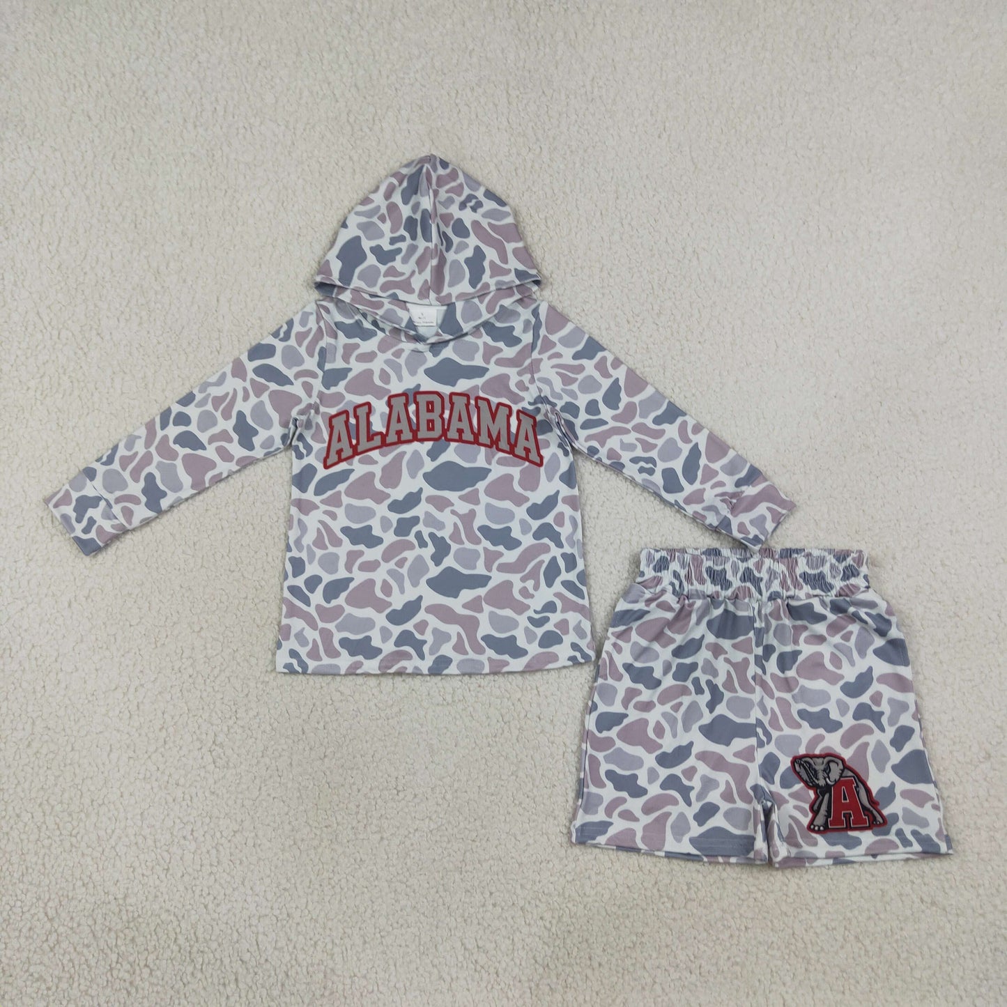 RTS BLS0044 Camo Print Boys Hoodie Sweatshirt Shorts casual outfit 202608