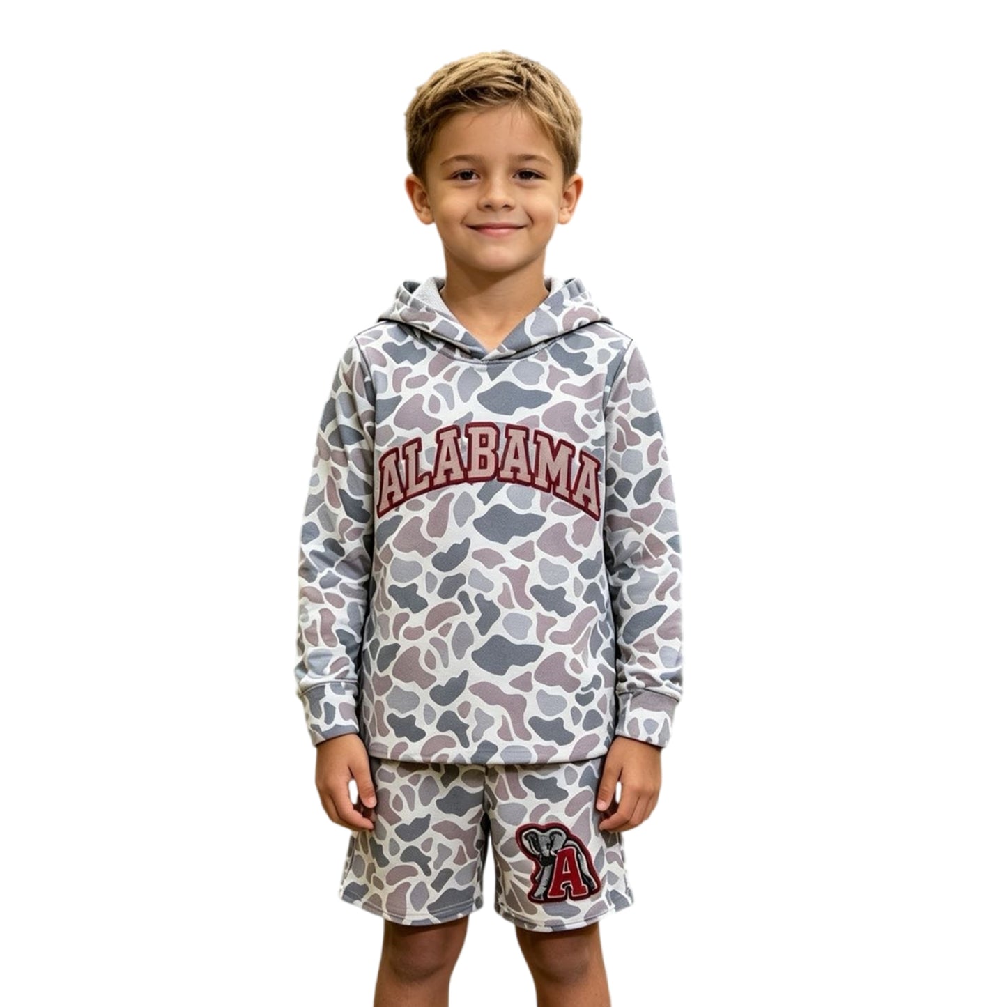 RTS BLS0044 Camo Print Boys Hoodie Sweatshirt Shorts casual outfit 202608