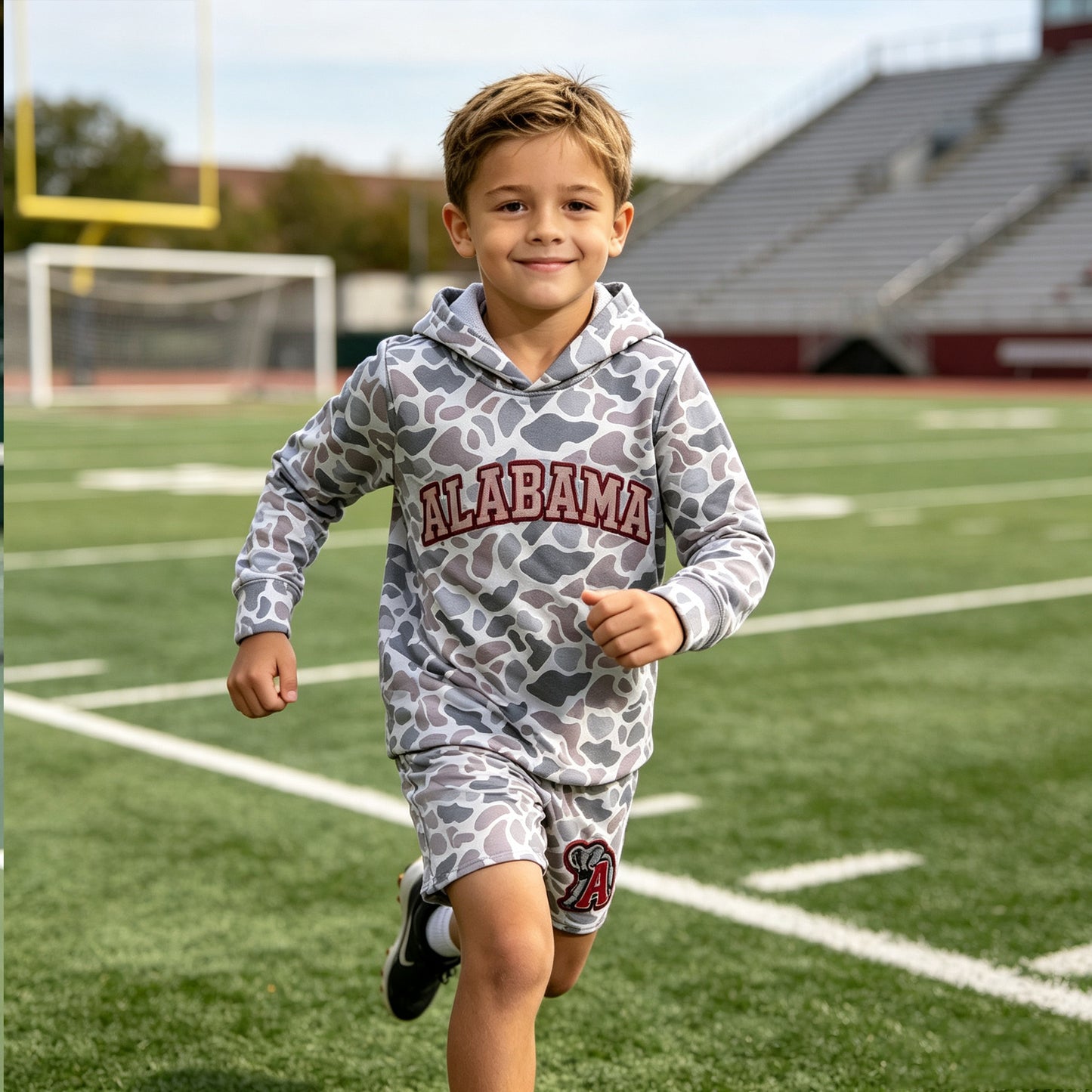 RTS BLS0044 Camo Print Boys Hoodie Sweatshirt Shorts casual outfit 202608