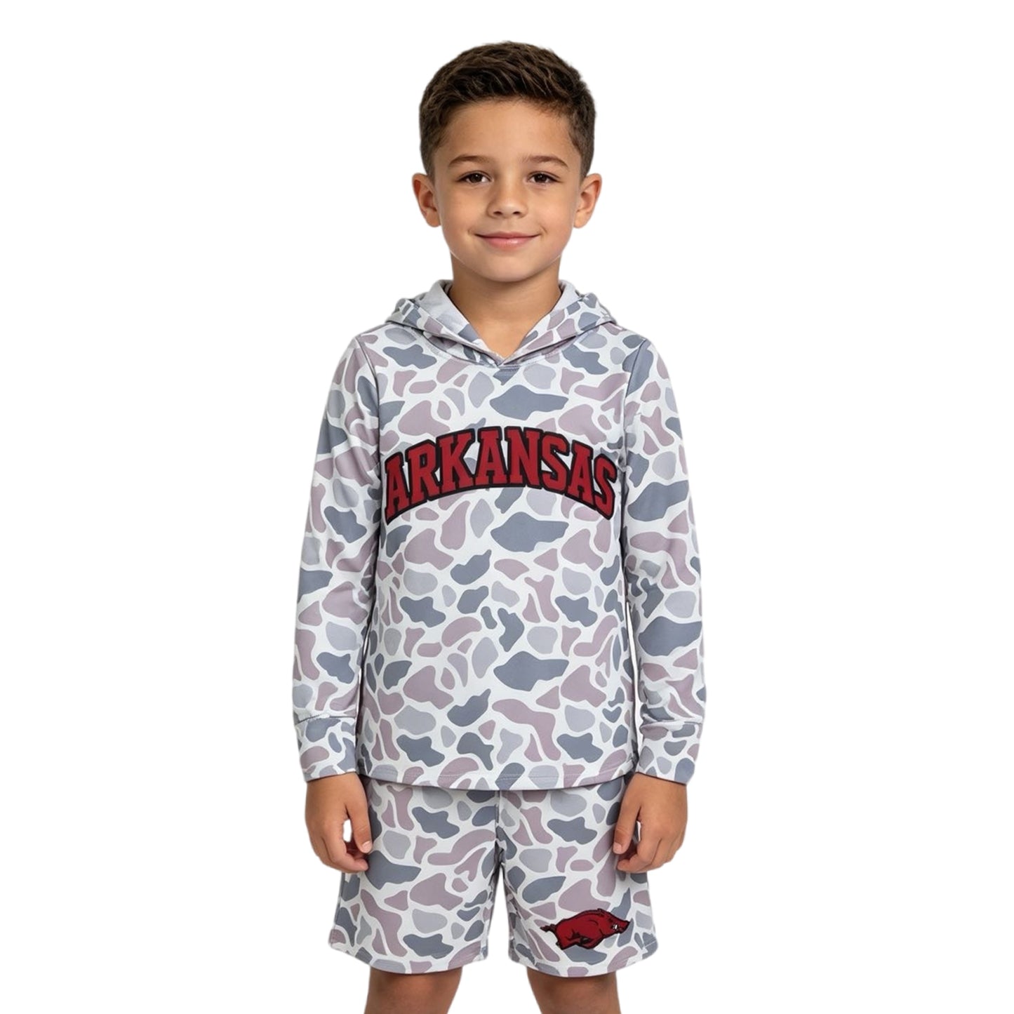 RTS BLS0046 Camo Print Boys Hoodie Sweatshirt Shorts casual outfit 202608
