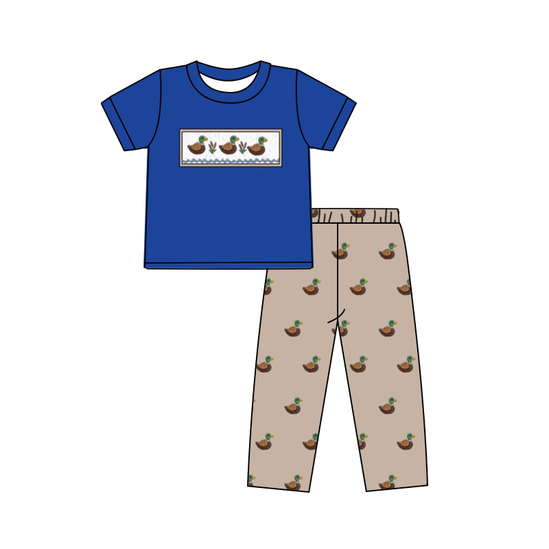 BSPO0159 western short sleeve blue duck boy outfit 20230726 preorder