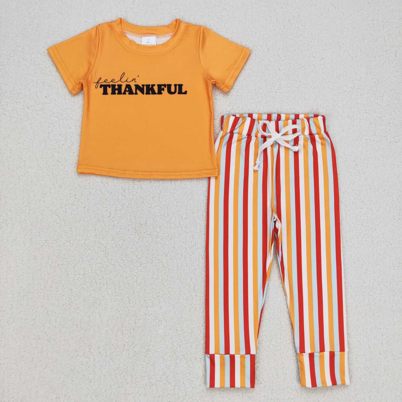 BSPO0167 thankful thanksgiving short sleeve boy outfit RTS 20231007