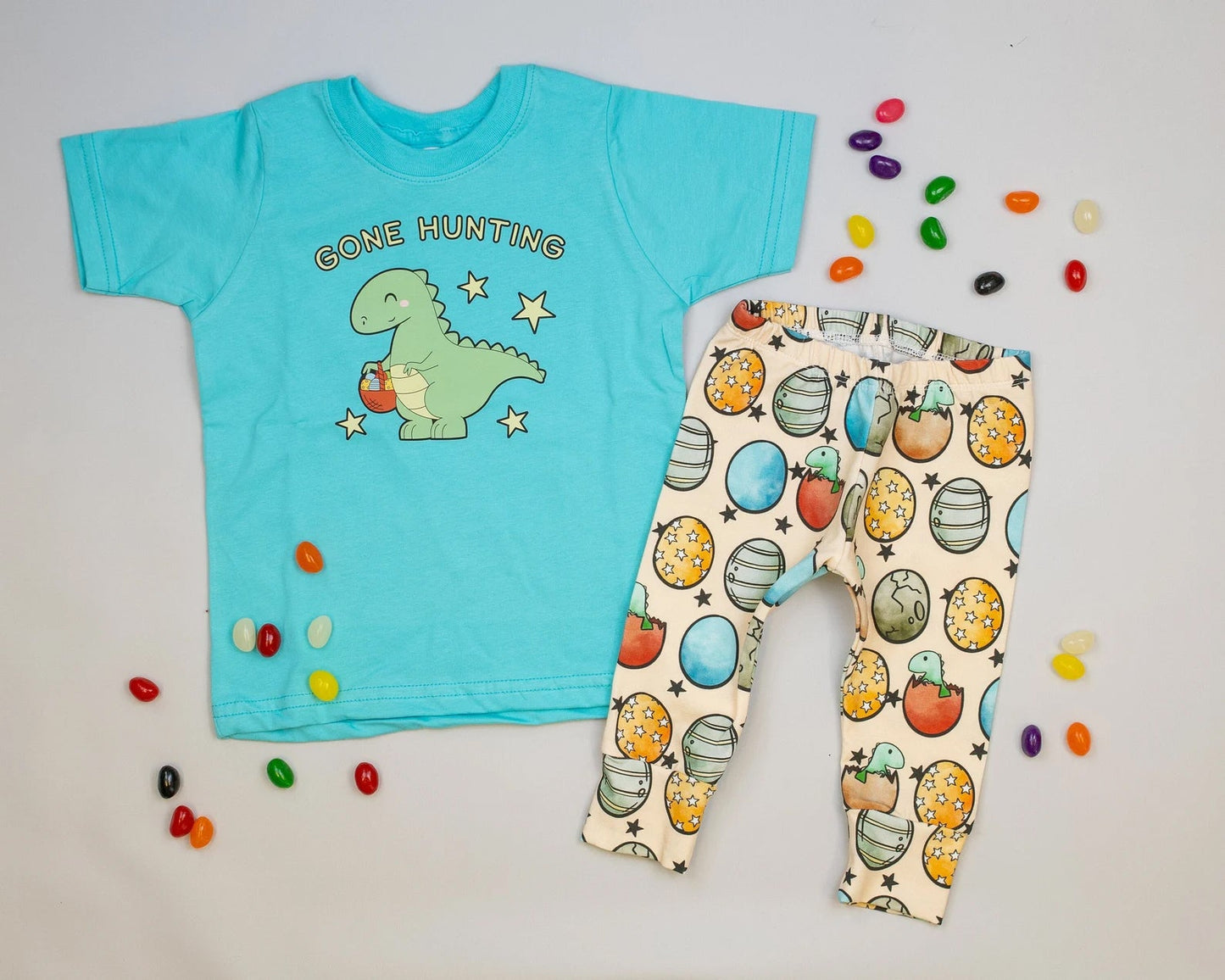 BSPO0202 Easter egg dinosaur short sleeve boy outfit RTS 202312