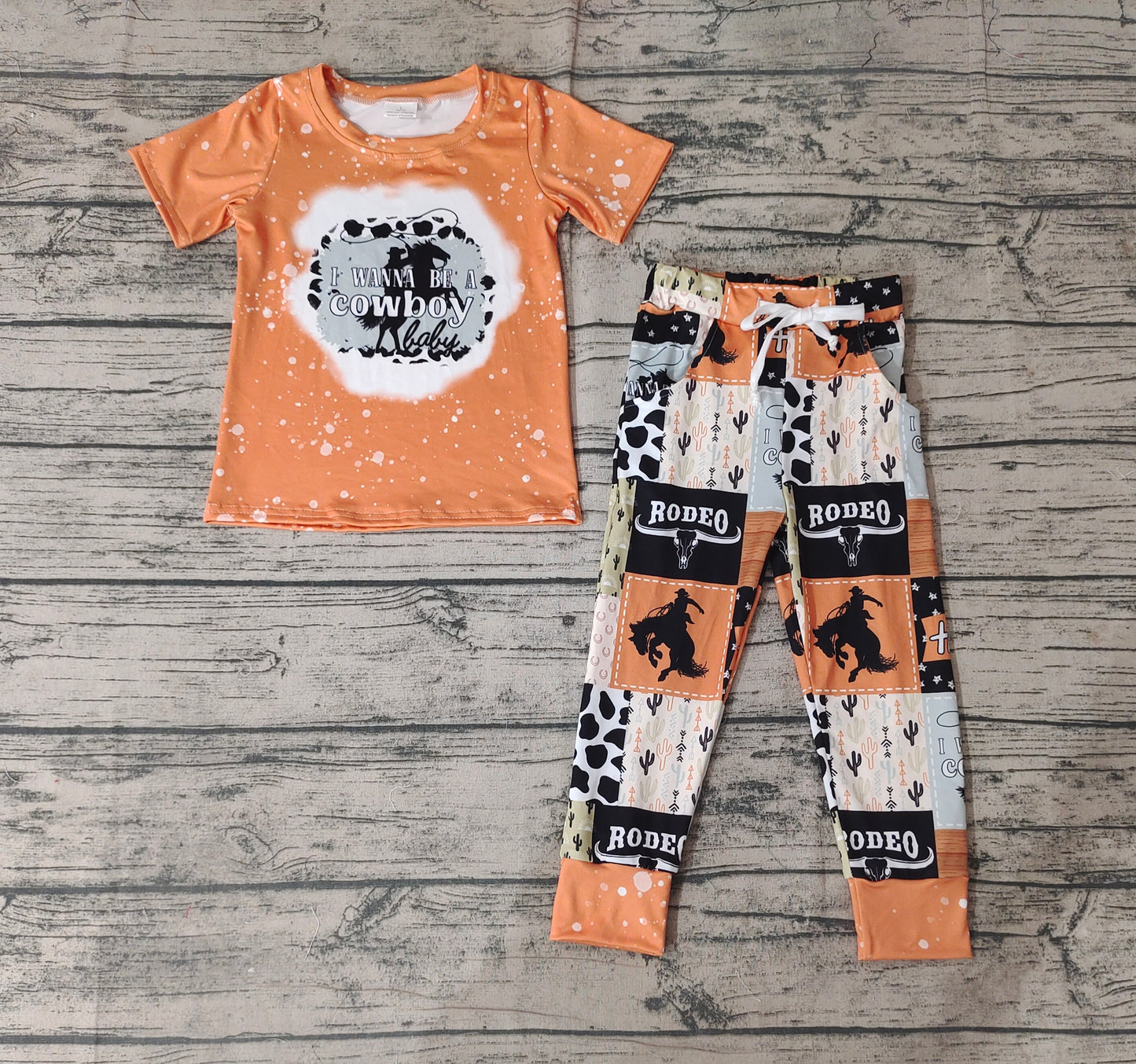 BSPO0225 short sleeve boy outfit  preorder 20231103 cowboy