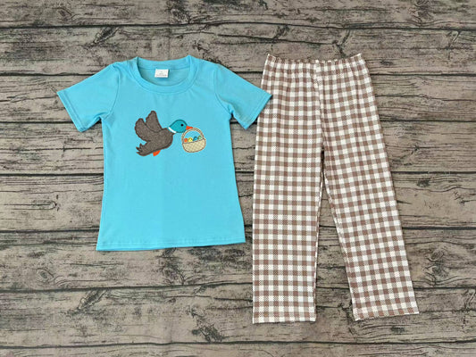 preorder GSPO0247 bird eggs short sleeve Easter boy outfit