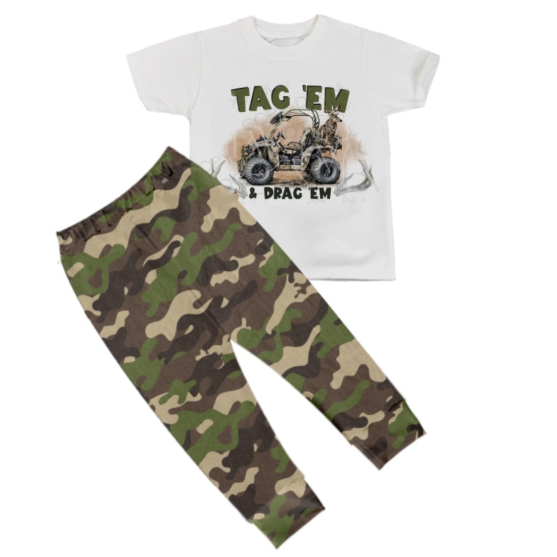 BSPO0234 western camo short sleeve tag boy power outfit 202312 RTS