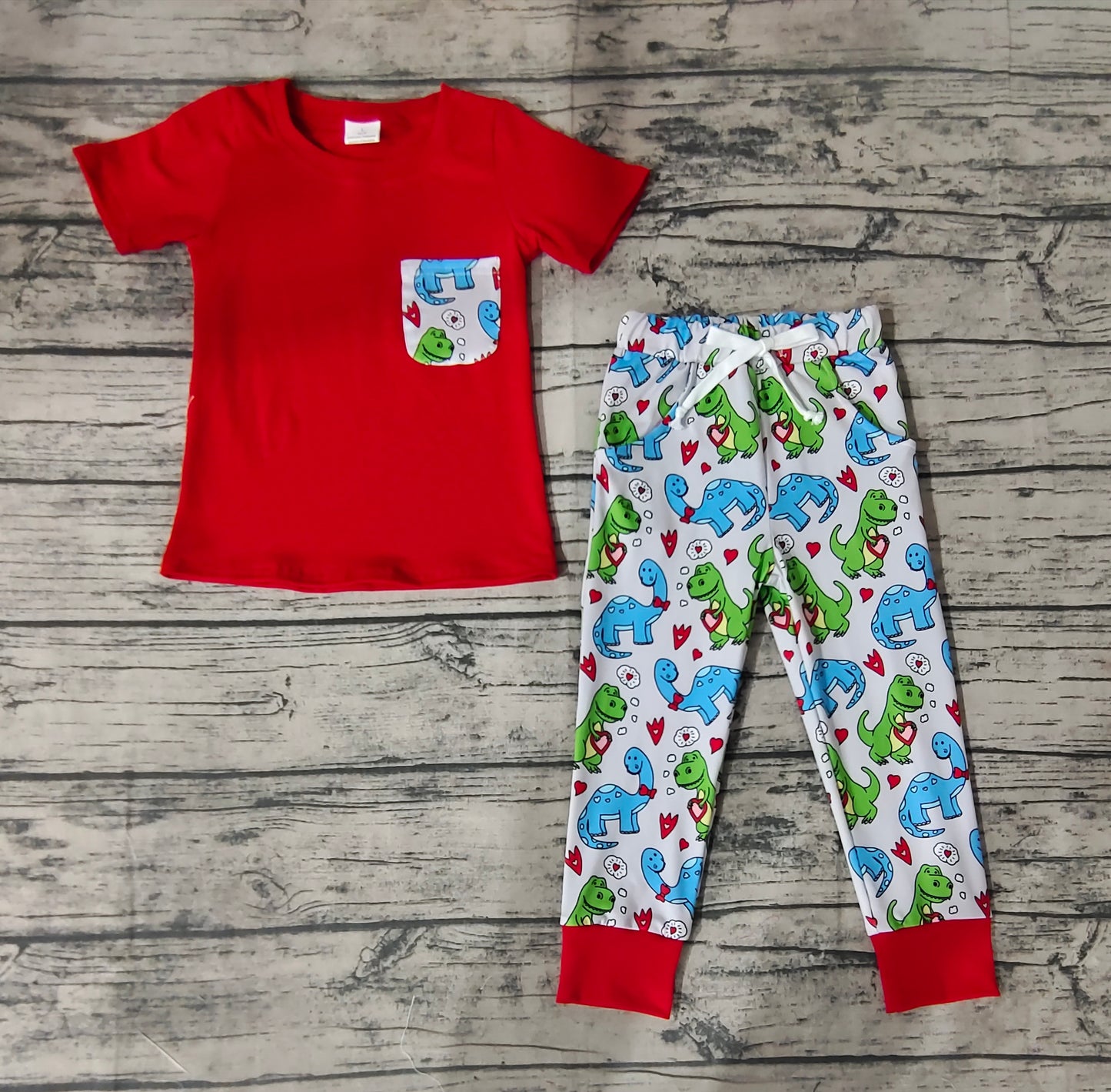 BSPO0235 dinosaur short sleeve boy outfit preorder 20231102