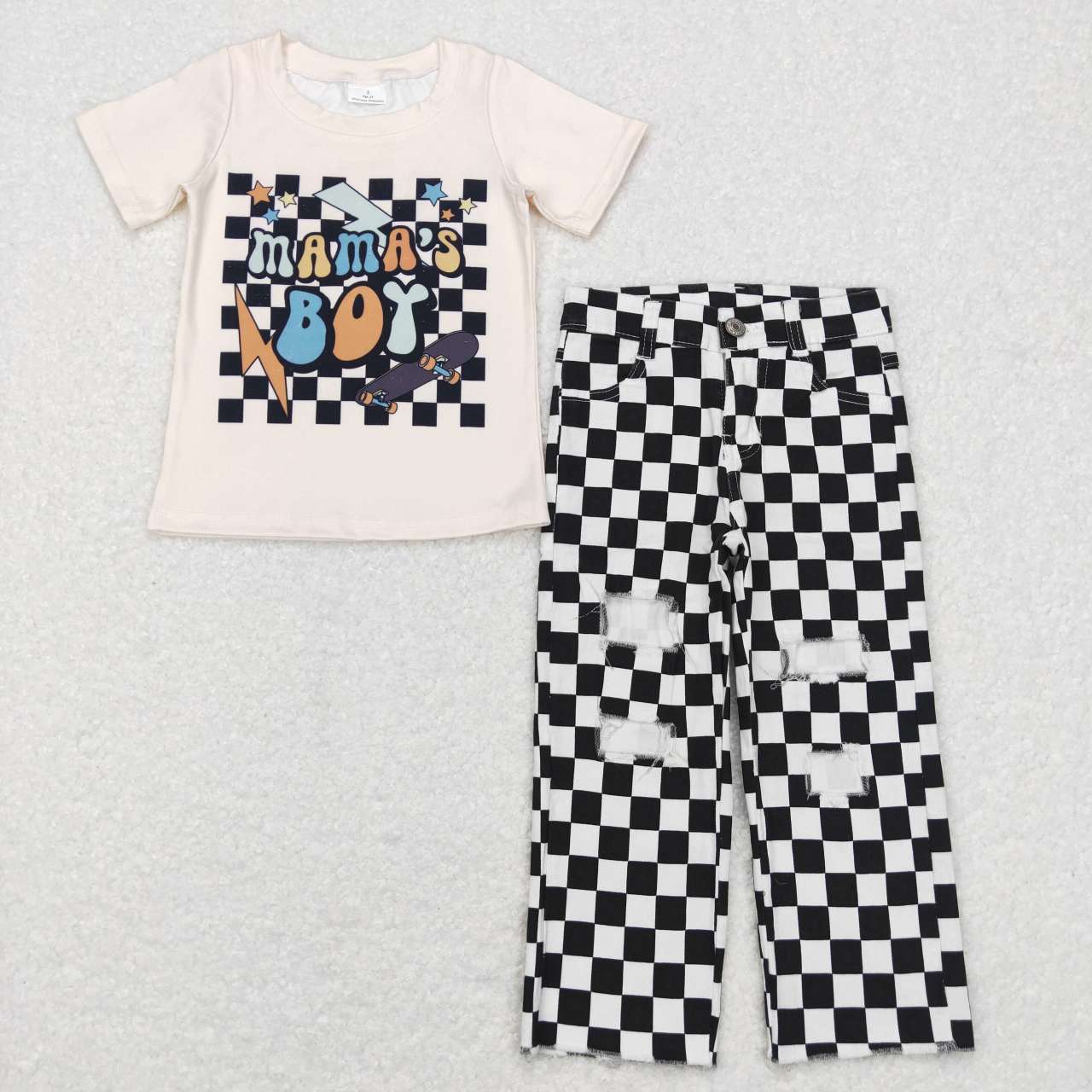 BSPO0243组合 mams boy RTS short sleeve denim jeans boy outfit 20231121 RTS