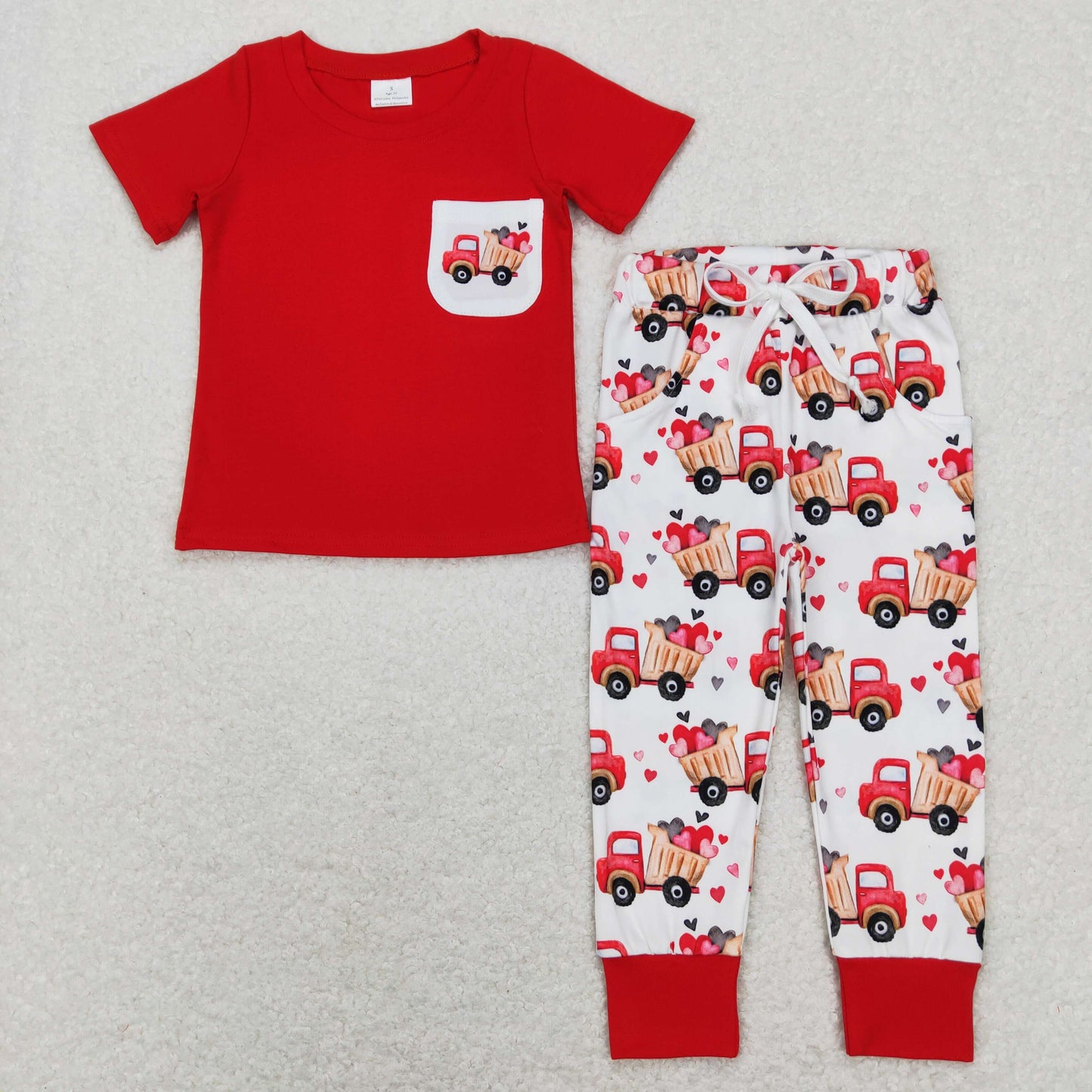 BSPO0267 western tractor love boy pajamas outfit RTS 202401