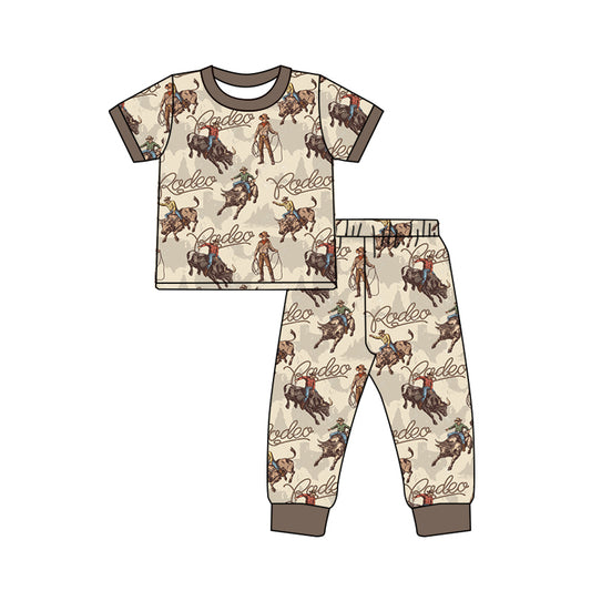 BSPO0298 western top tee rodeo  custom MOQ 3boy outfit 202401 sibling