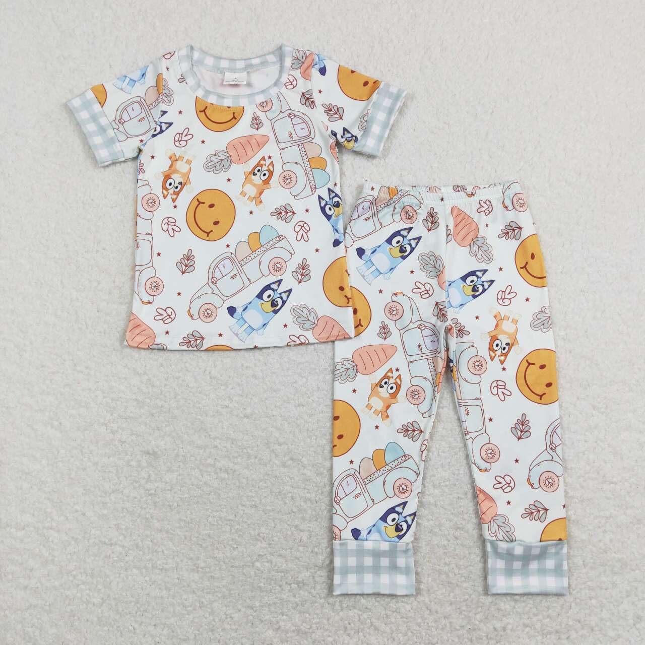 BSPO0301 bluey dog boy pajamas outfit RTS