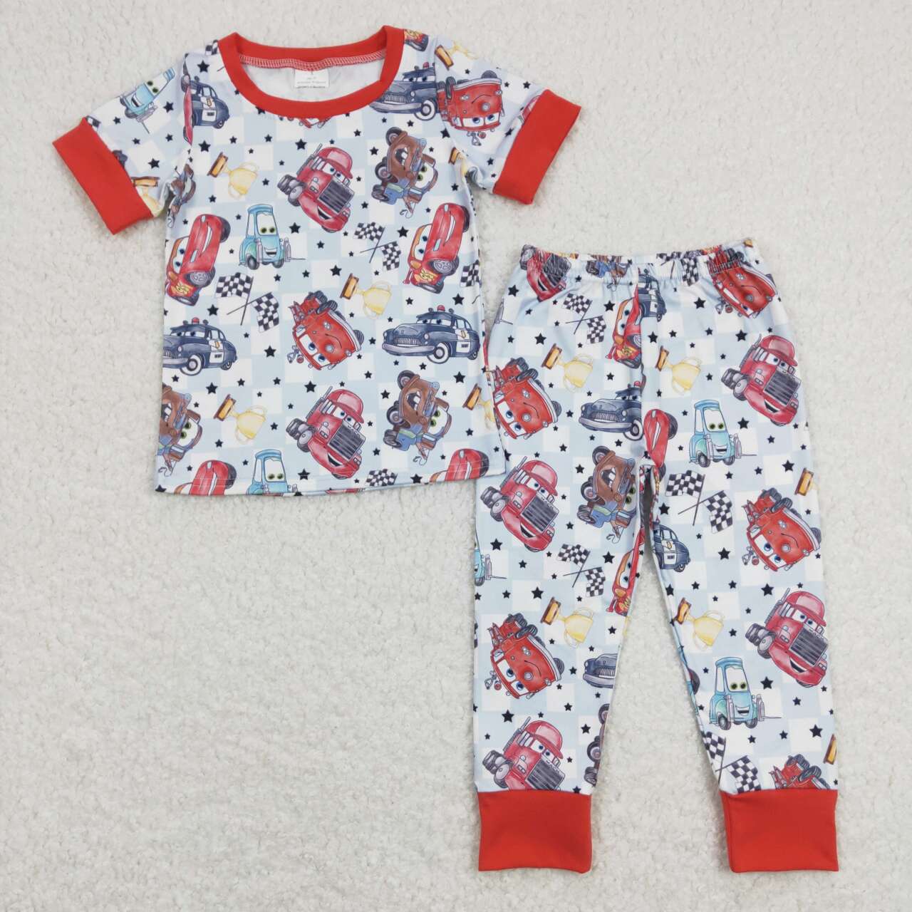 BSPO0315 RTS cartoon car boys pajamas love outfit 202402