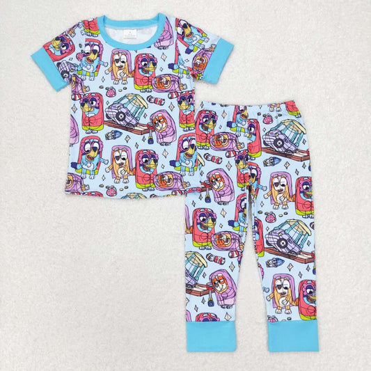 BSPO0383 boy bluey dog pajamas outfit  202406 RTS