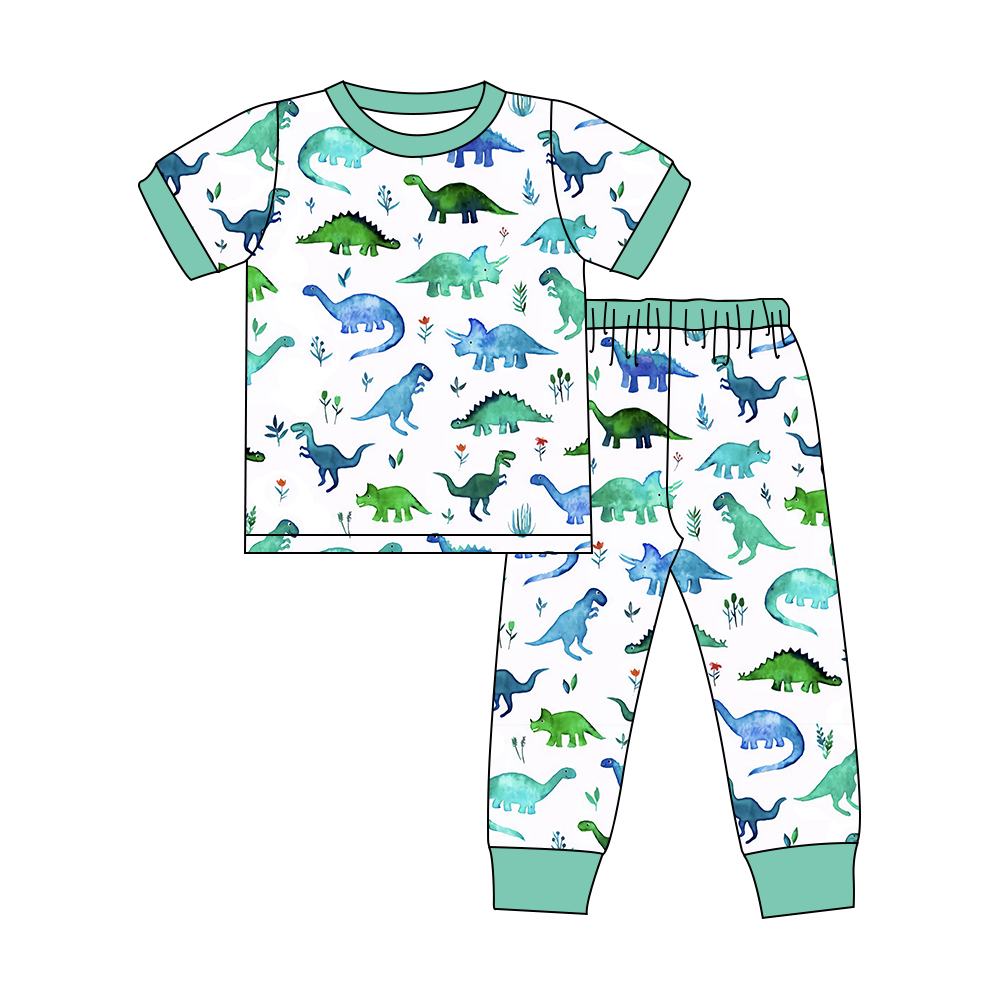 BSPO0388 dinosaur boy pajamas outfit preorder 202404