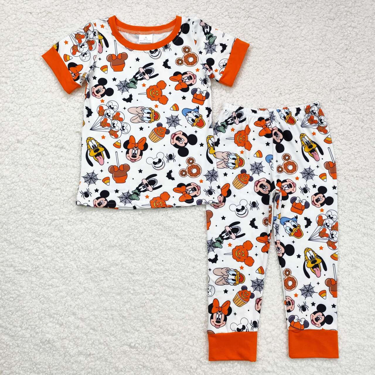 BSPO0390 mouse dog Halloween pampkin boy pajamas outfit 202406 RTS Sibling