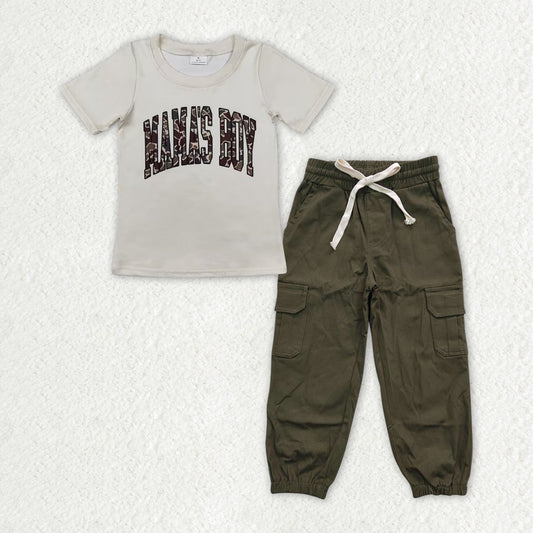 BSPO0486 组MAMA'S BOY fall vibe cotton sports pants short sleeve top girl outfit RTS 202408