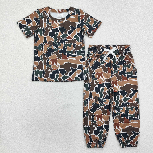 BSPO0530组合 camo short sleeve boy pajamas outfit RTS