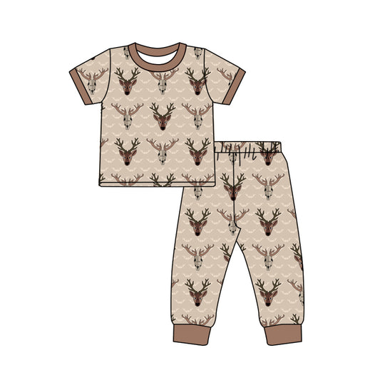 BSPO0568  deer pajamas boy sibling  outfit 202505 preorder