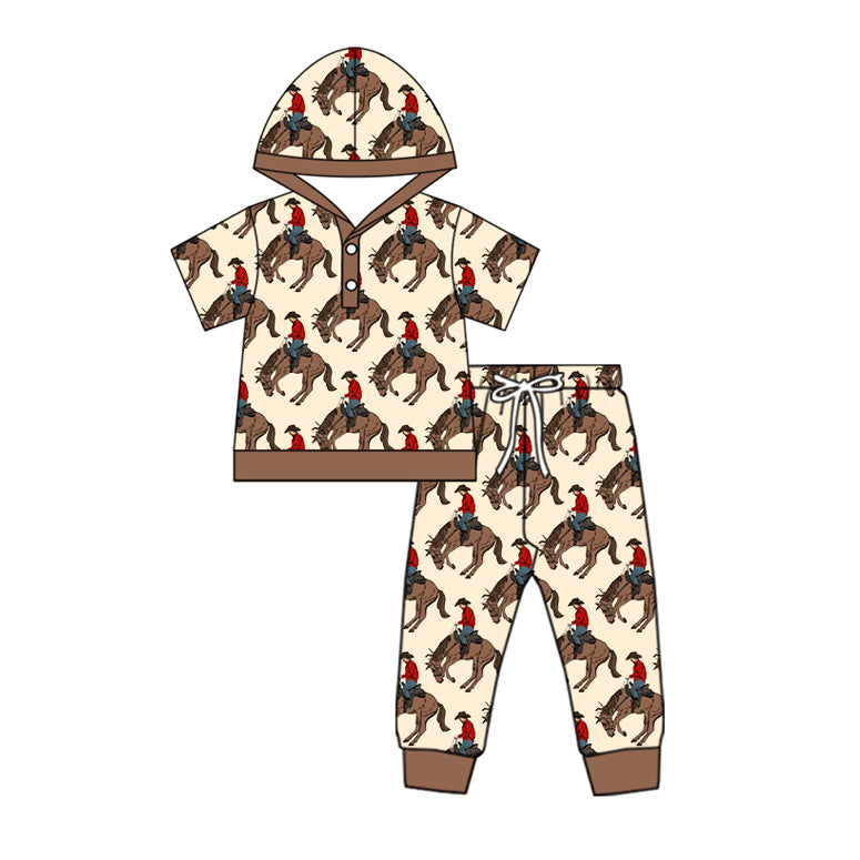 BSPO0569 cowboy hoodie boy sibling  outfit 202505 preorder