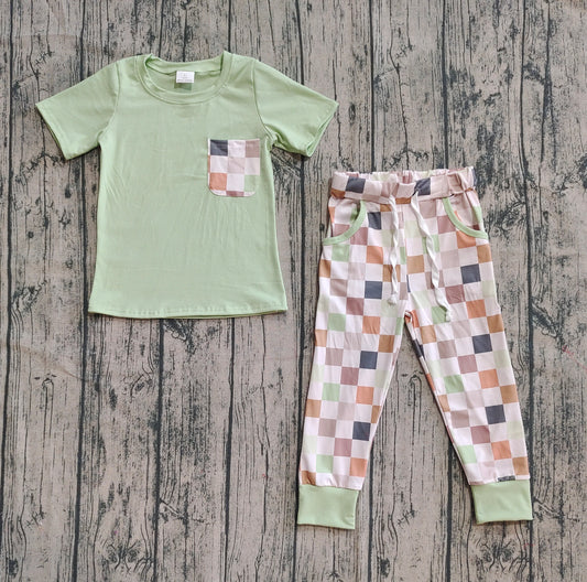 GLD1158 checkerboard boy outfit 202505 preorder