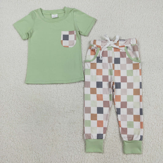 BSPO0576 Checkerboard  boy  camo outfit 202508 RTS