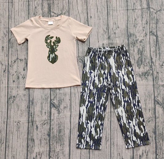 BSPO0582  embroidery deer boy sibling  outfit 202509 preorder