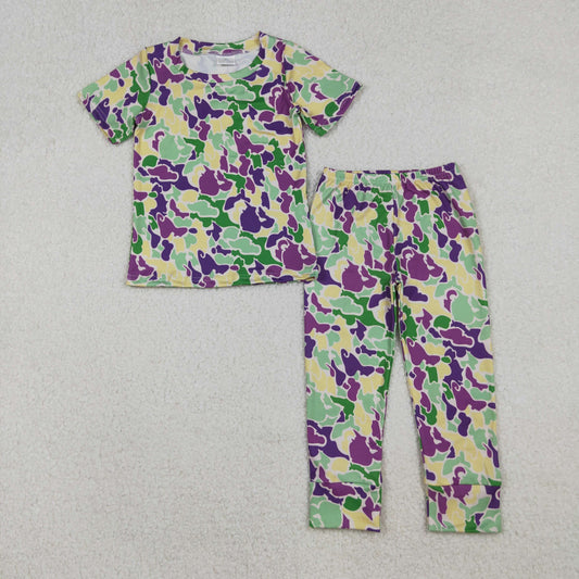 BSPO0584  Mardi Gras boy pajamas sibling  outfit 202510 RTS