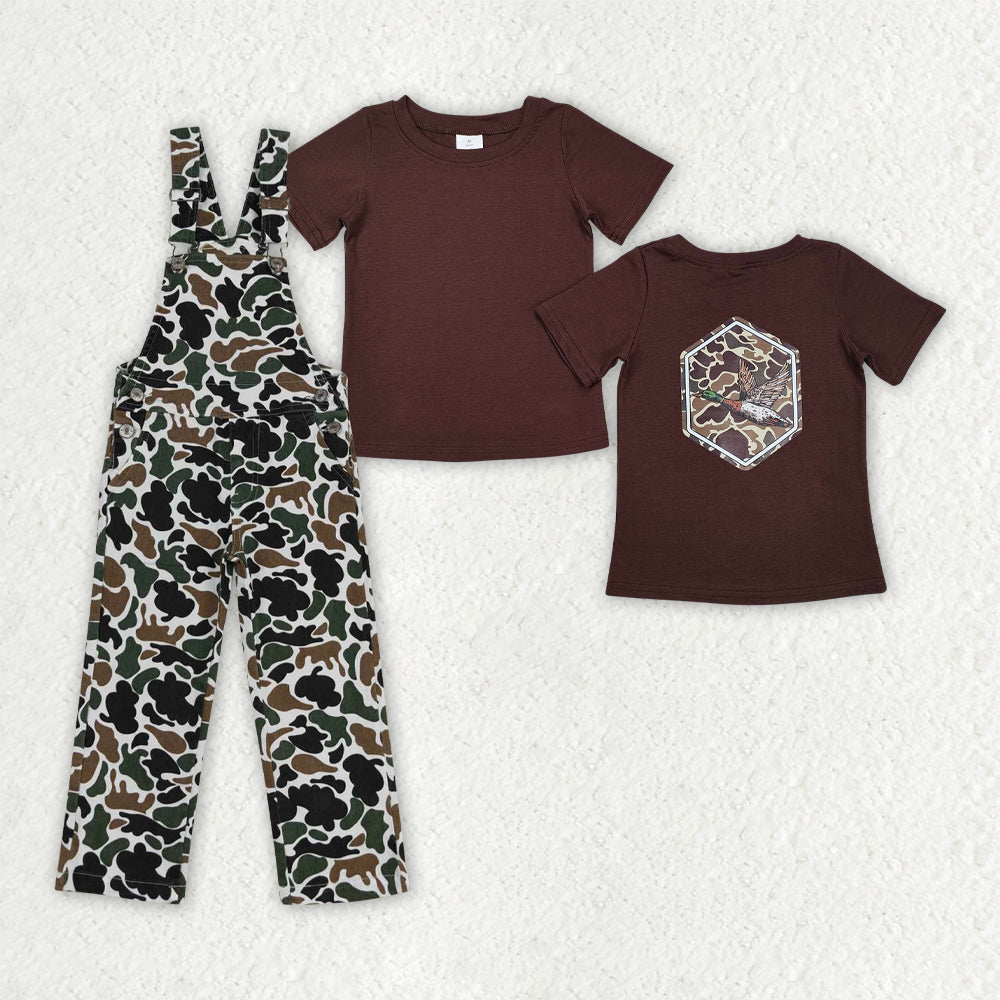 BSPO0585组合 camo jeans brown Long Sleeve Overall jumpsuit  boy outfit   202509 RTS