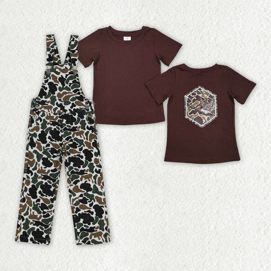 BSPO0585组合 camo jeans brown Long Sleeve Overall jumpsuit  boy outfit   202509 RTS