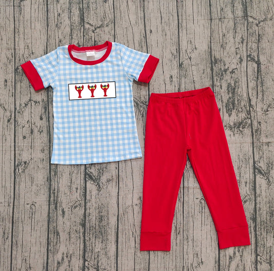 BSPO0602 embroidery cray fish  western  boy outfit 202509 preorder