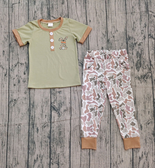 BSPO0603 embroidery camo rabbit  western  boy outfit 202509 preorder