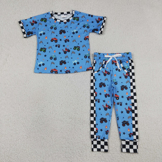 BSPO0628组  flag dirty bike western  boy pajamas outfit 202607  RTS