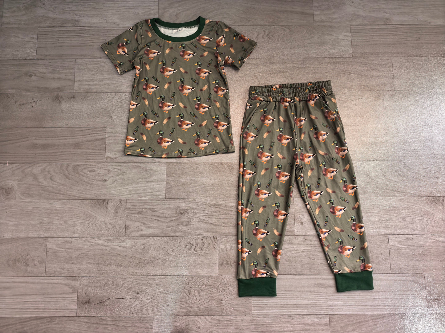 RTS BSPO0702 Animal Print Short Sleeve Top Jogger Pants Boys Set 202608