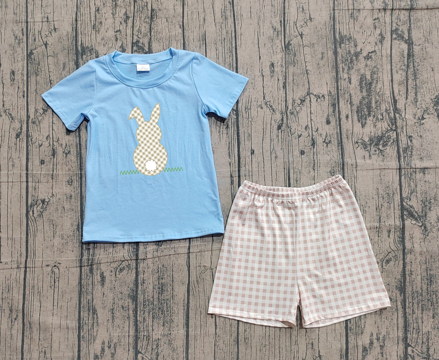 BSSO0305 embroidery Easter shorts boy outfit 202602 preorder