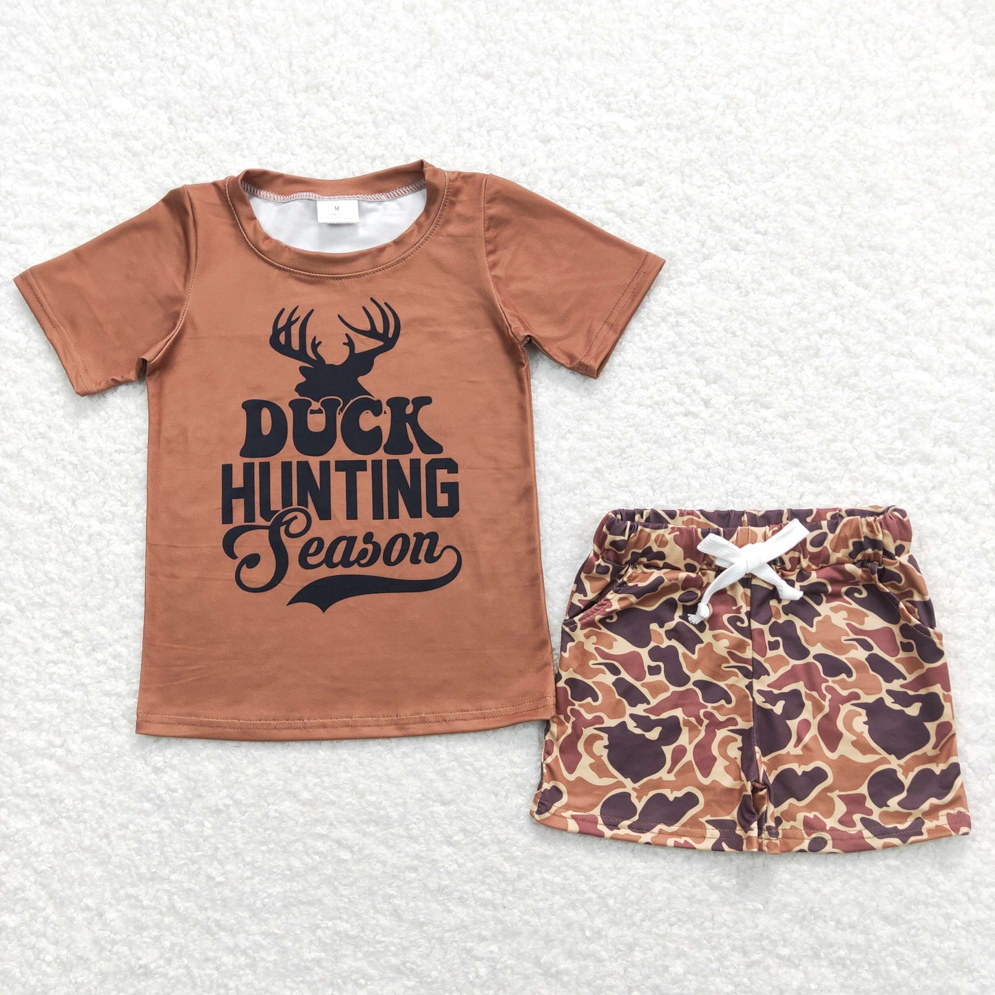 BSSO0340  Duck hunt boy shorts outfit 202403  RTS