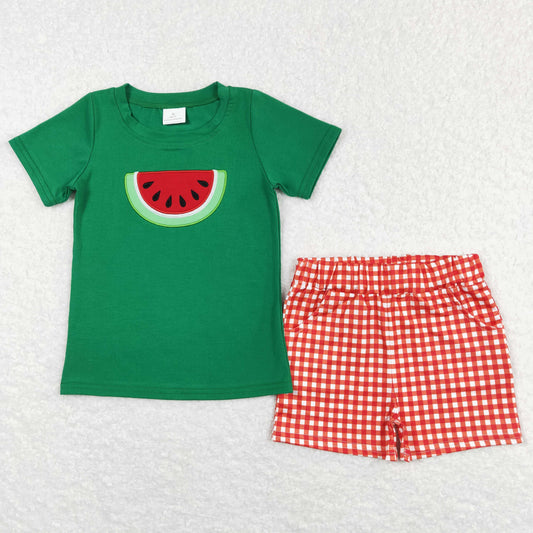 BSSO0345 RTS Embroidery watermenlon shorts summer boy clothes outfit 202312