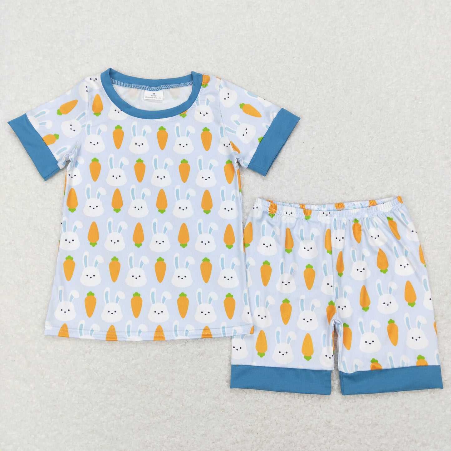 BSSO0357 rabbit carrots short sleeve shorts boy summer outfit 202312 RTS