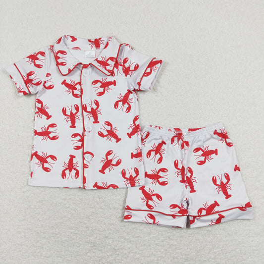 BSSO0390 cray fish shorts boys pajamas outfit 202401 RTS