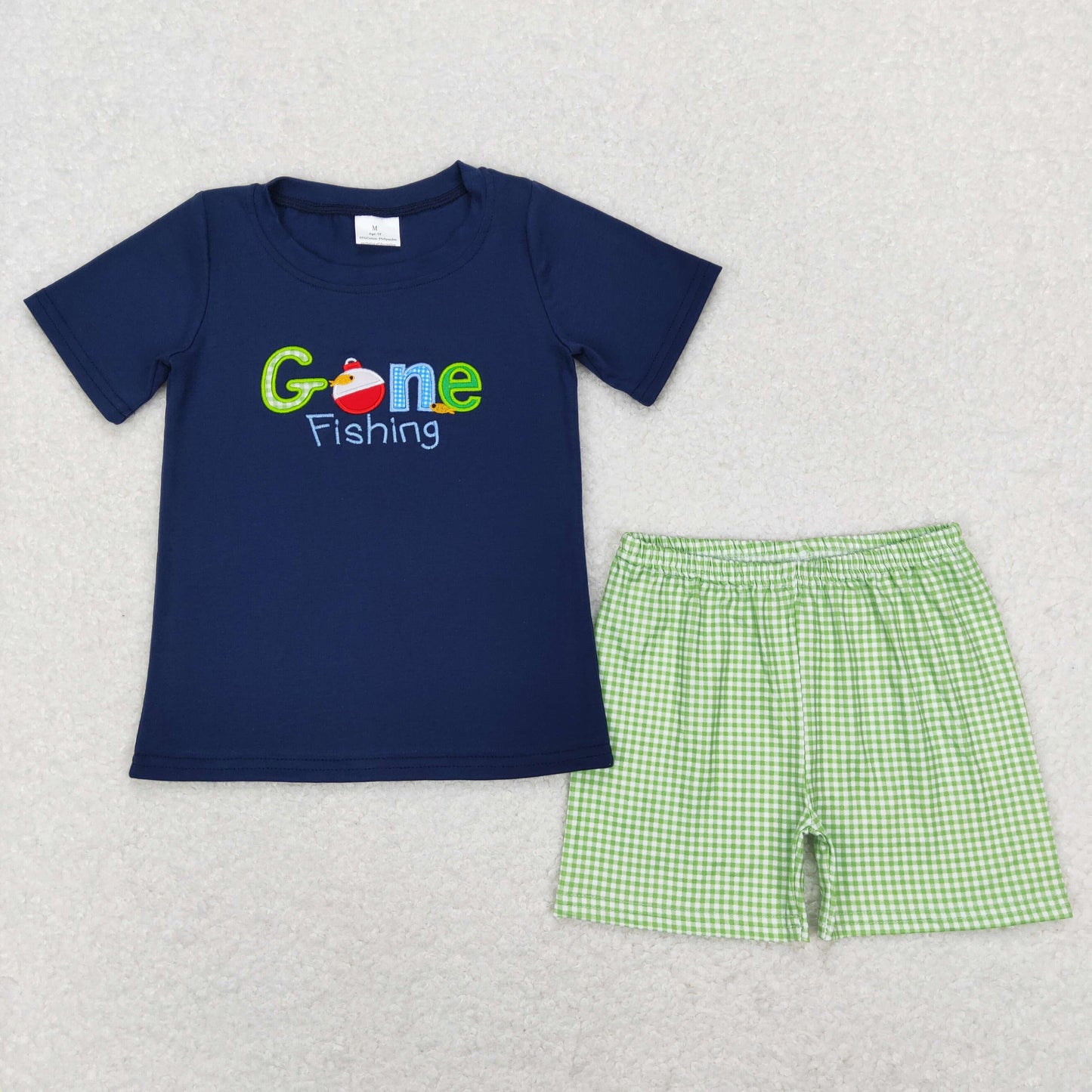 BSSO0395 RTS fishing animal short sleeve summer boy outfit 202401