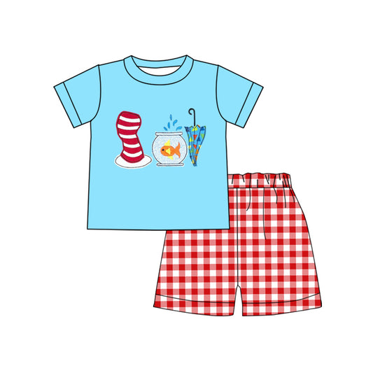 BSSO0436 western reading hat short sleeve boy shorts outfit preorder 20231130
