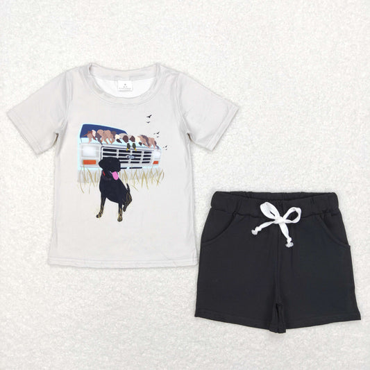 BSSO0443 dog short sleeve shorts boy summer outfit 20231130 RTS