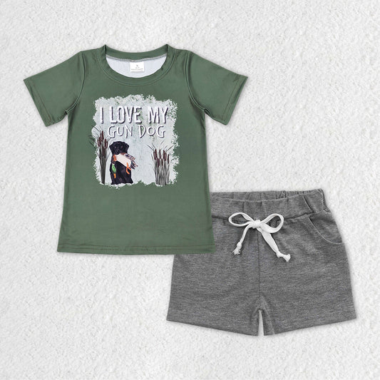 BSSO0448 dog short sleeve shorts boy summer outfit 202312 RTS