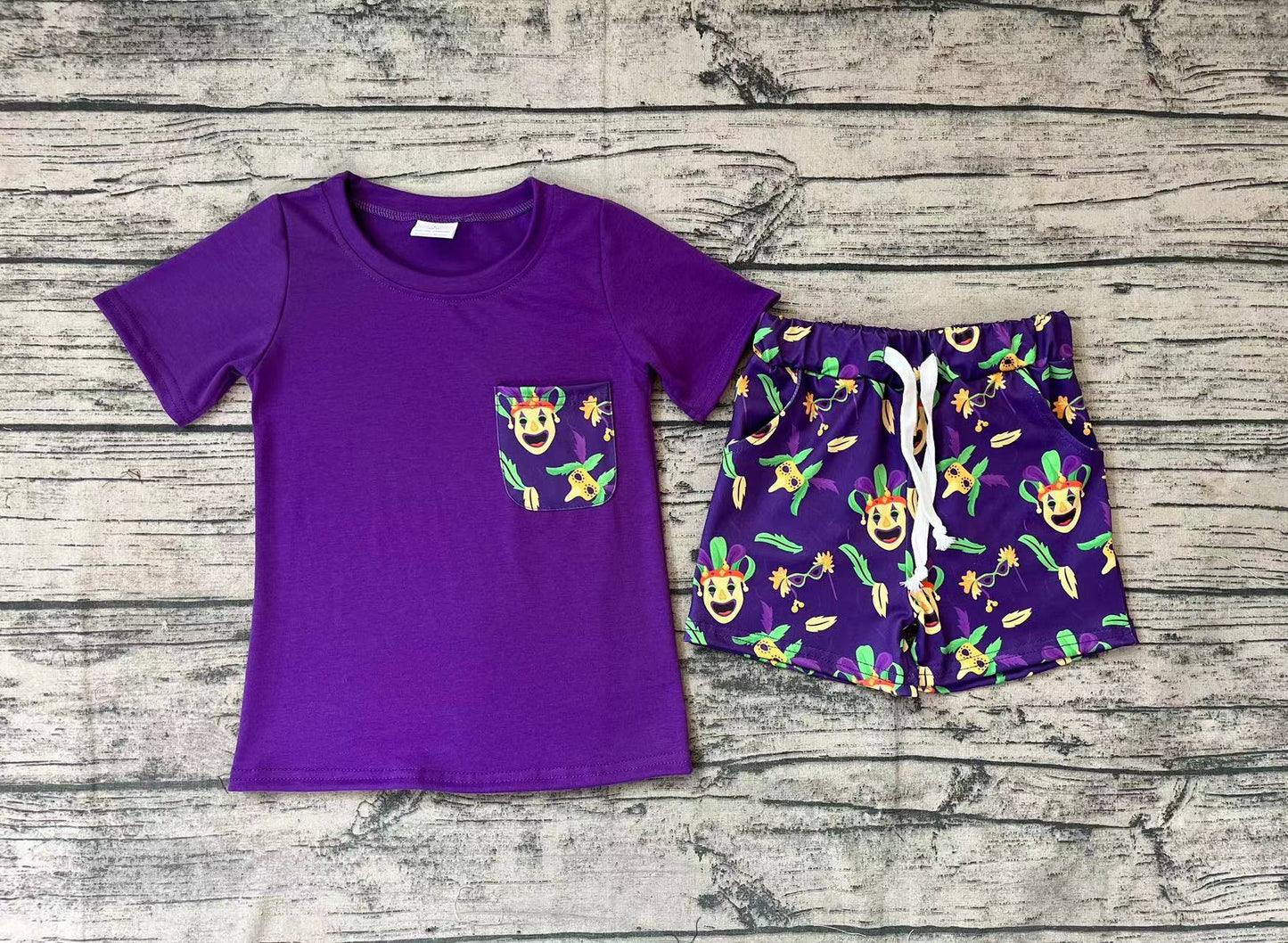 BSSO0467 western Mardi Gras boy shorts outfit RTS 202401