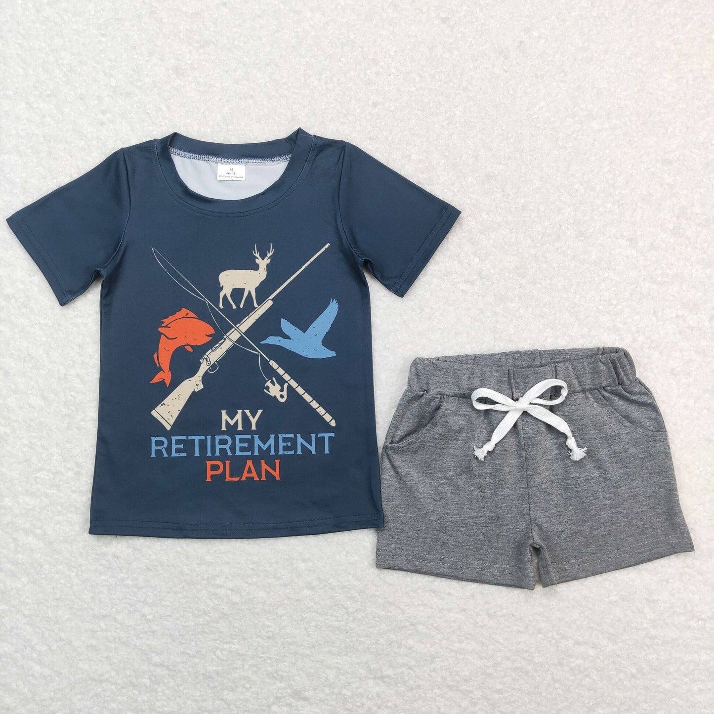 BSSO0475 RTS fish deer duck shorts summer boy clothes outfit 202312